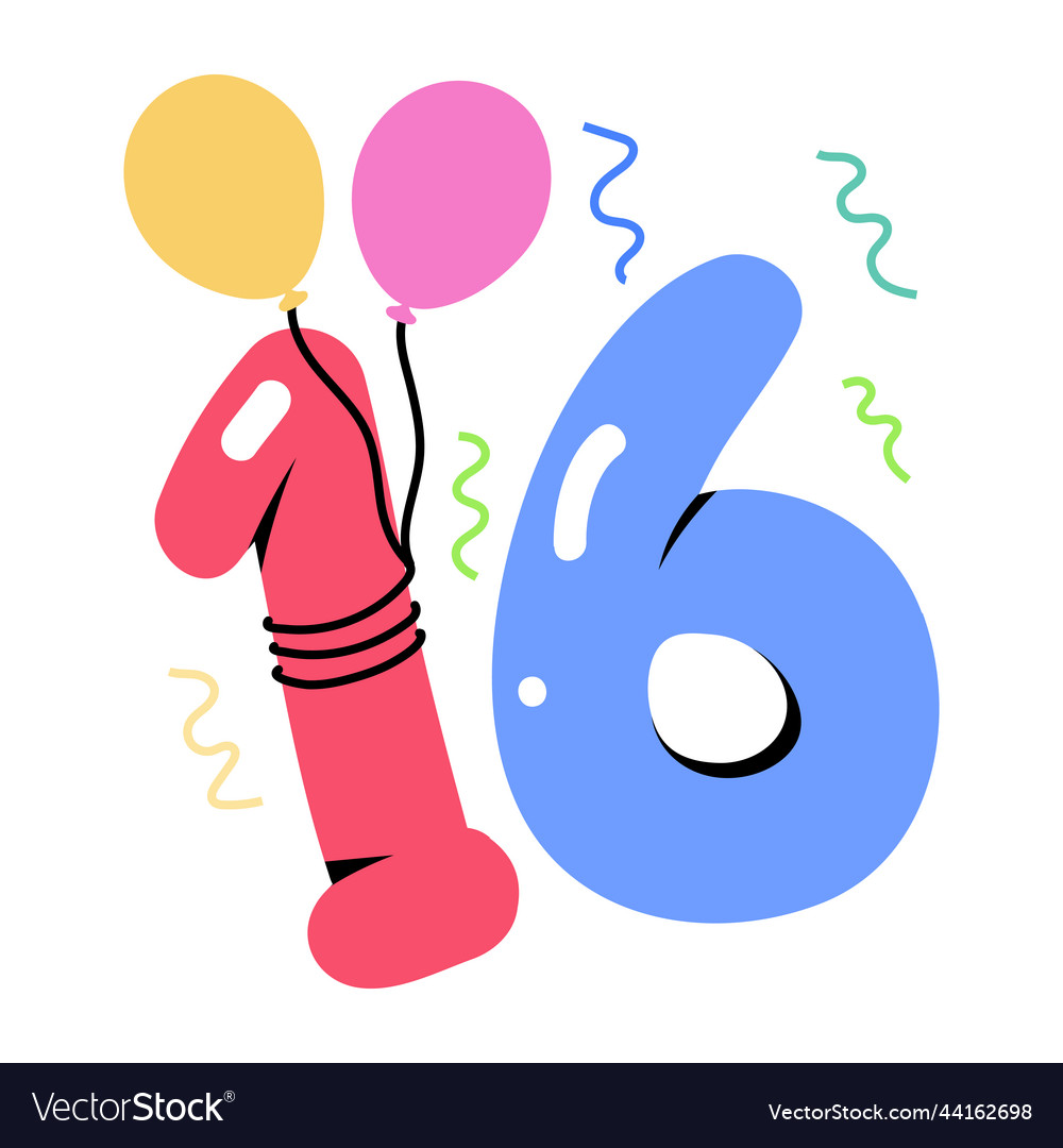 Number balloons Royalty Free Vector Image - VectorStock