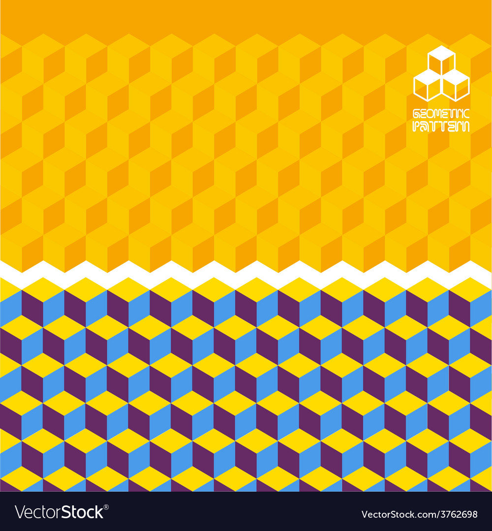Three dimensional pattern design Royalty Free Vector Image