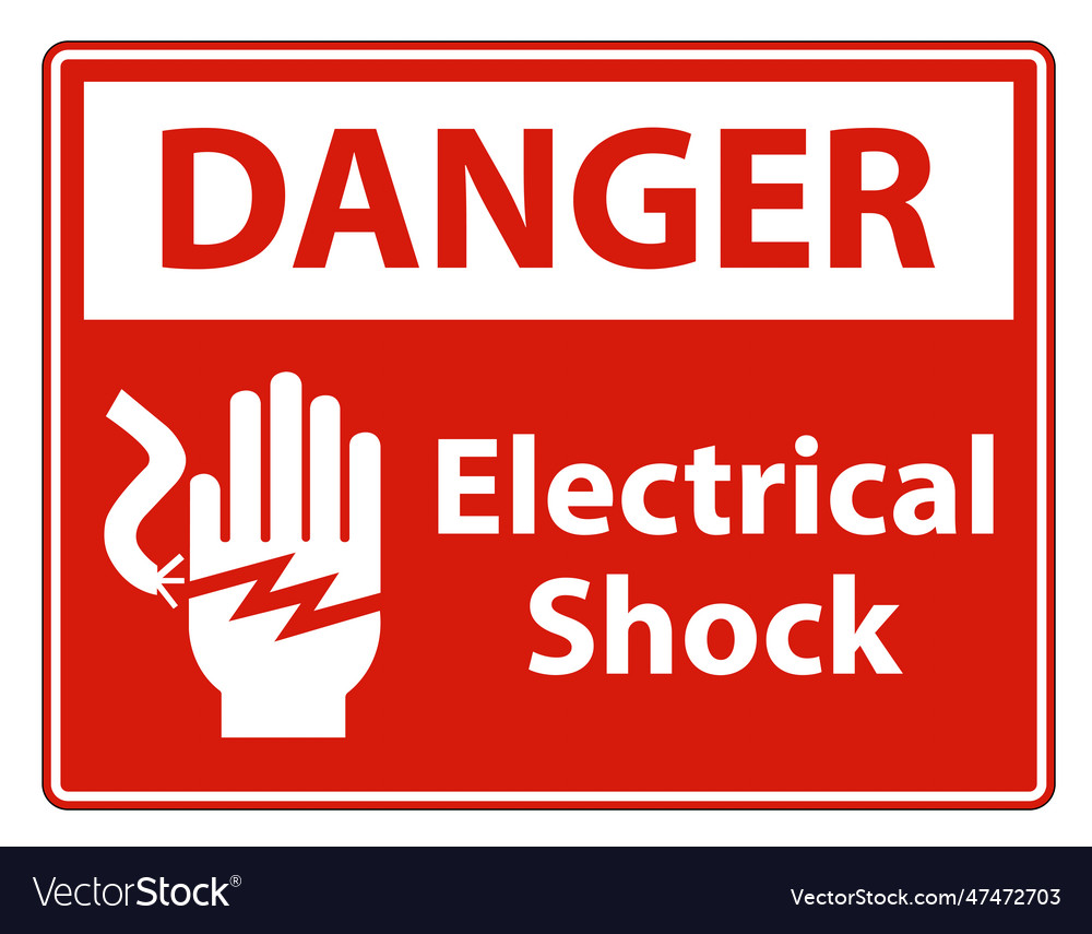 Electrical shock electrocution symbol sign Vector Image