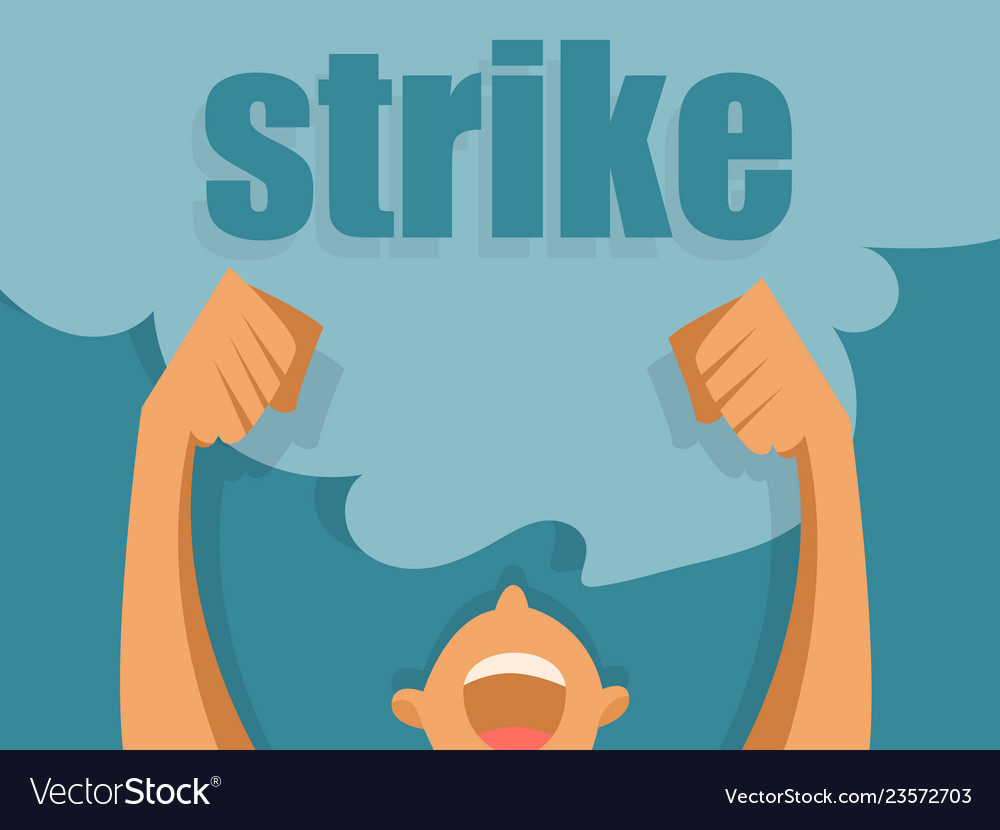 Hands holding protest signs Royalty Free Vector Image