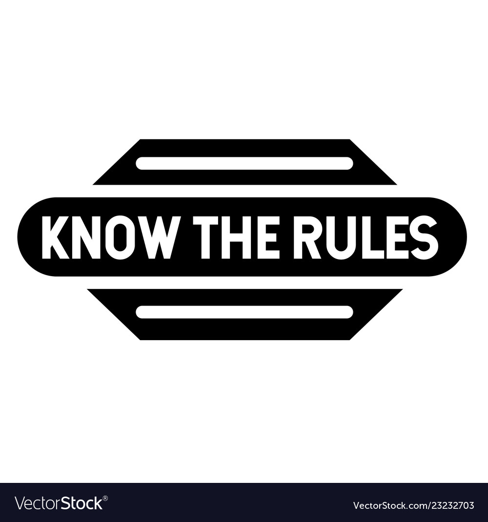 Know the rules stamp