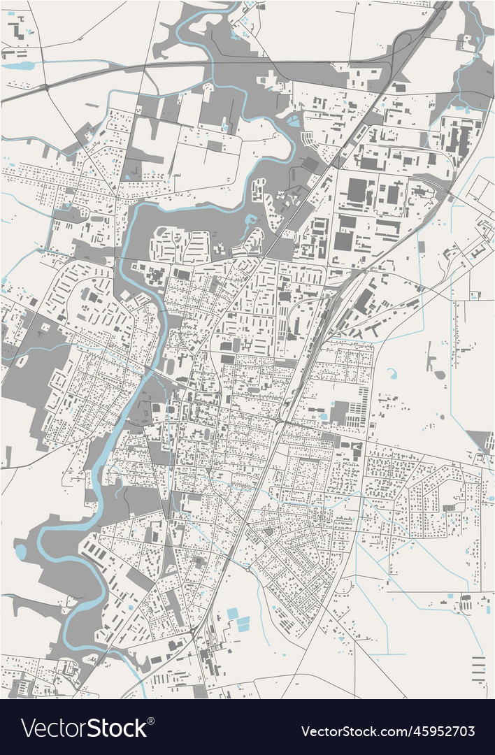 Map of the city marijampole lithuania Royalty Free Vector