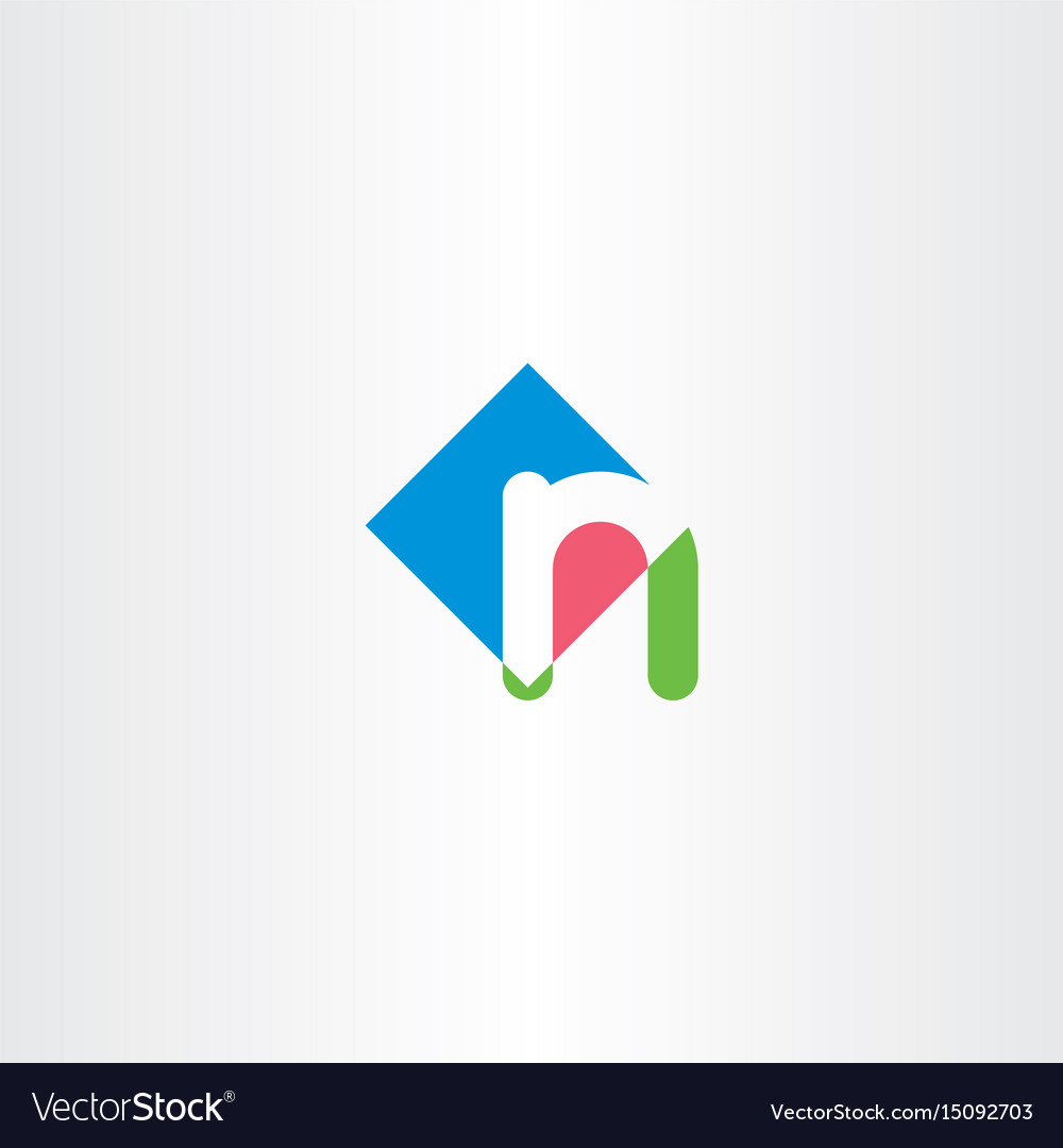 Small Letter N Icon Logo Logotype Royalty Free Vector Image