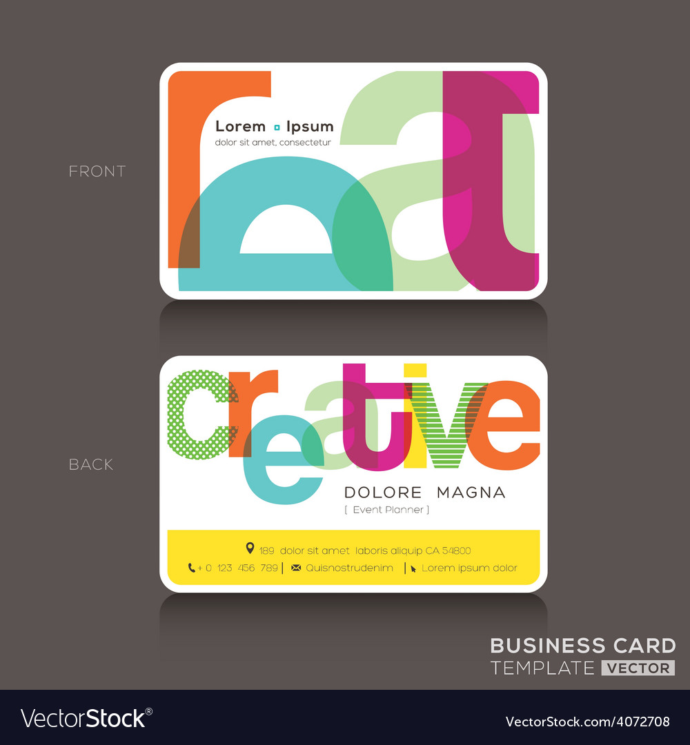 creative business cards design template royalty free vector