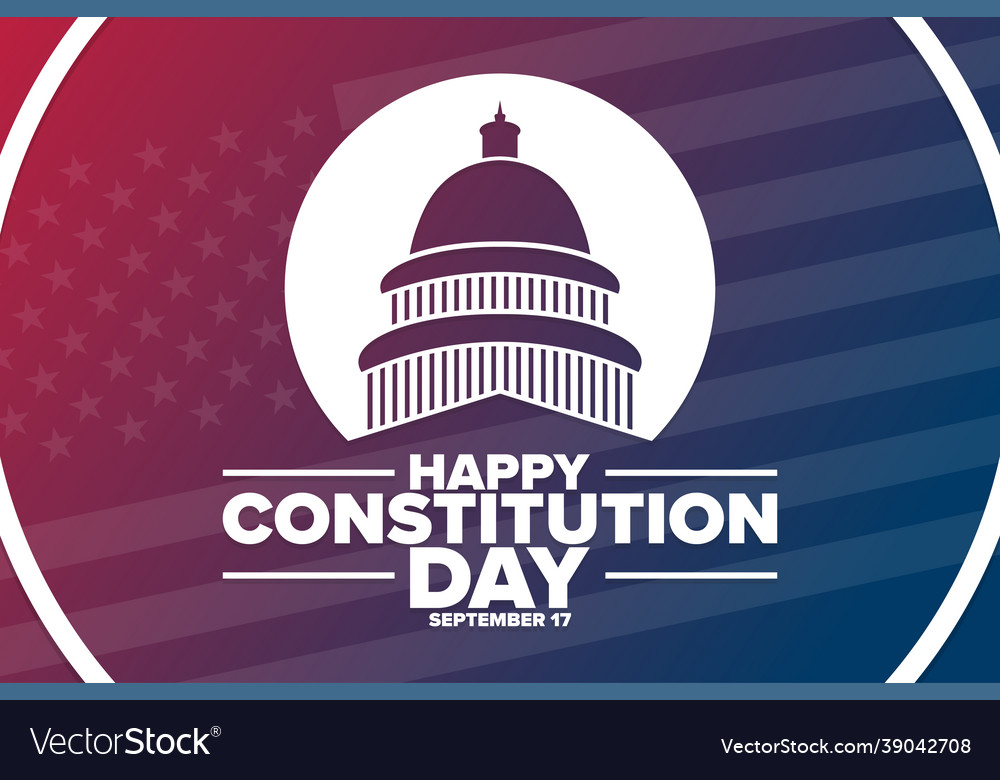 Happy Constitution Day And Citizenship Day Vector Image