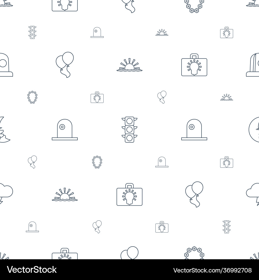 Light icons pattern seamless white background Vector Image