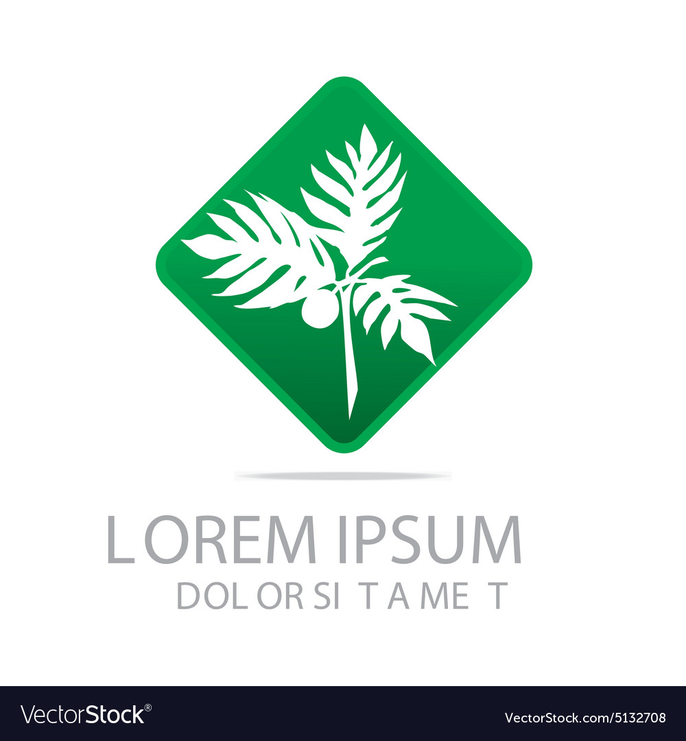 Palm tree green natural symbol