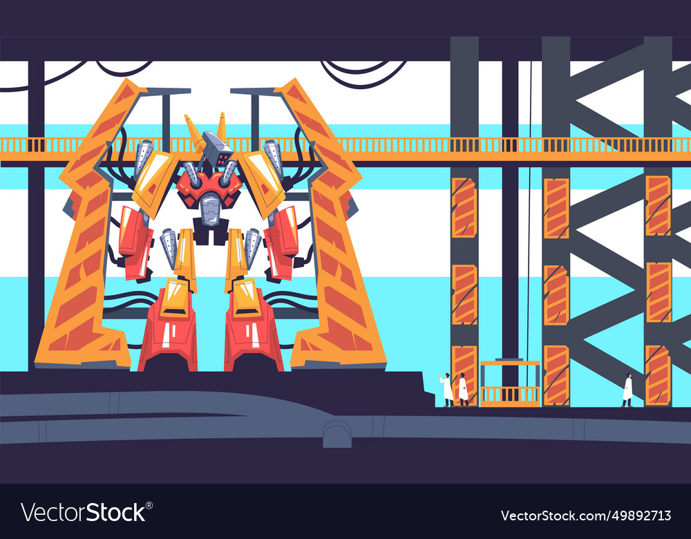 Robot laboratory technical science lab room Vector Image