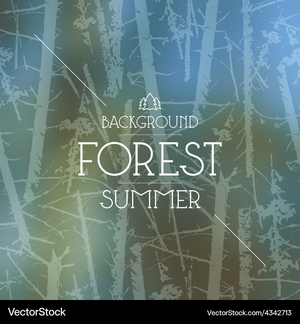 Summer forest background Royalty Free Vector Image