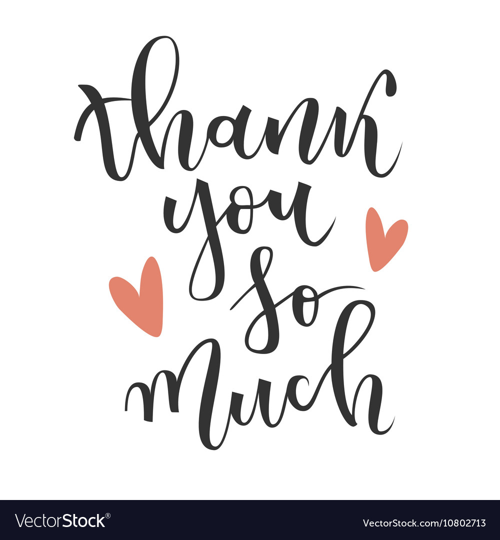 Thank you so much greeting Royalty Free Vector Image