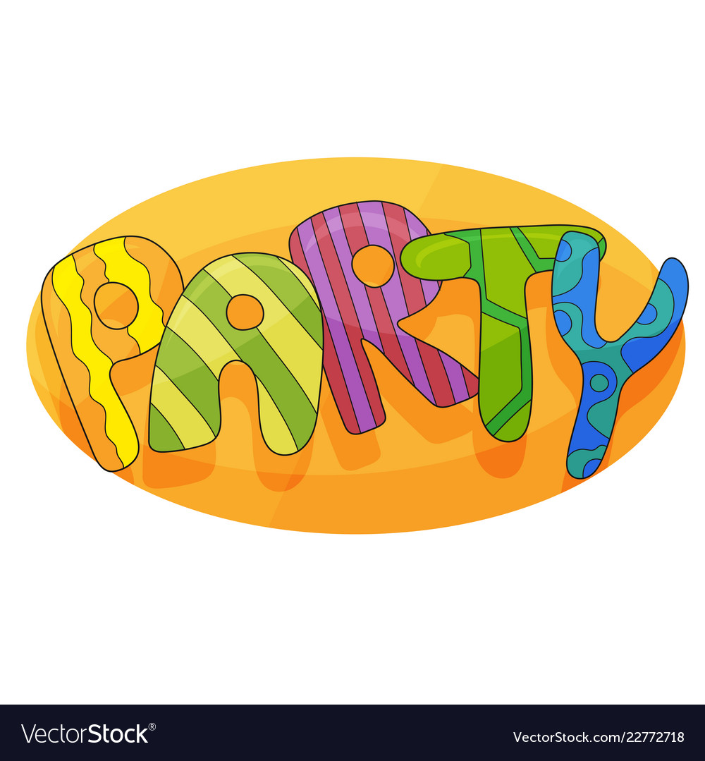 Banner for kids party in cartoon style Royalty Free Vector