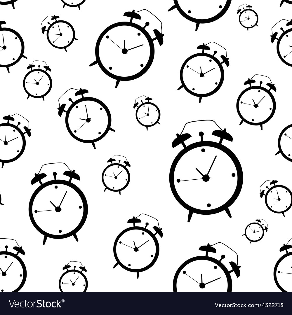 Clock alarm icon seamless Royalty Free Vector Image