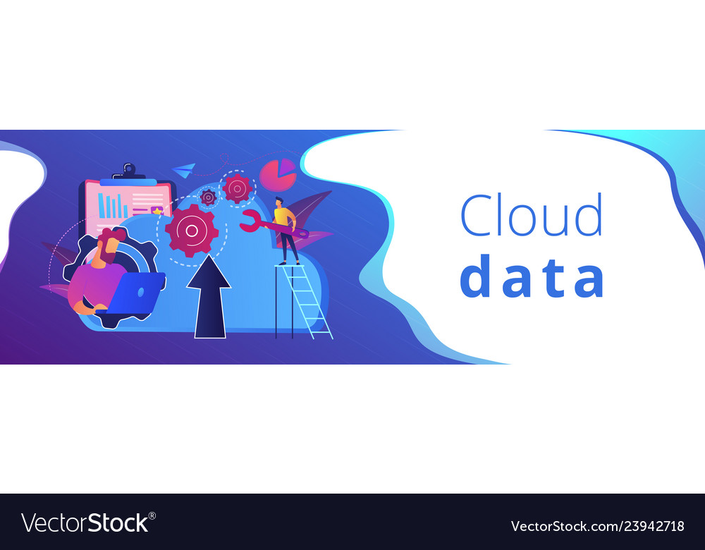 Cloud Engineering Header Banner Royalty Free Vector Image
