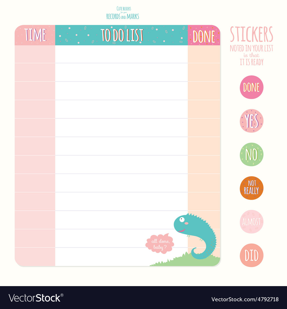 cute page for notes with animals royalty free vector image