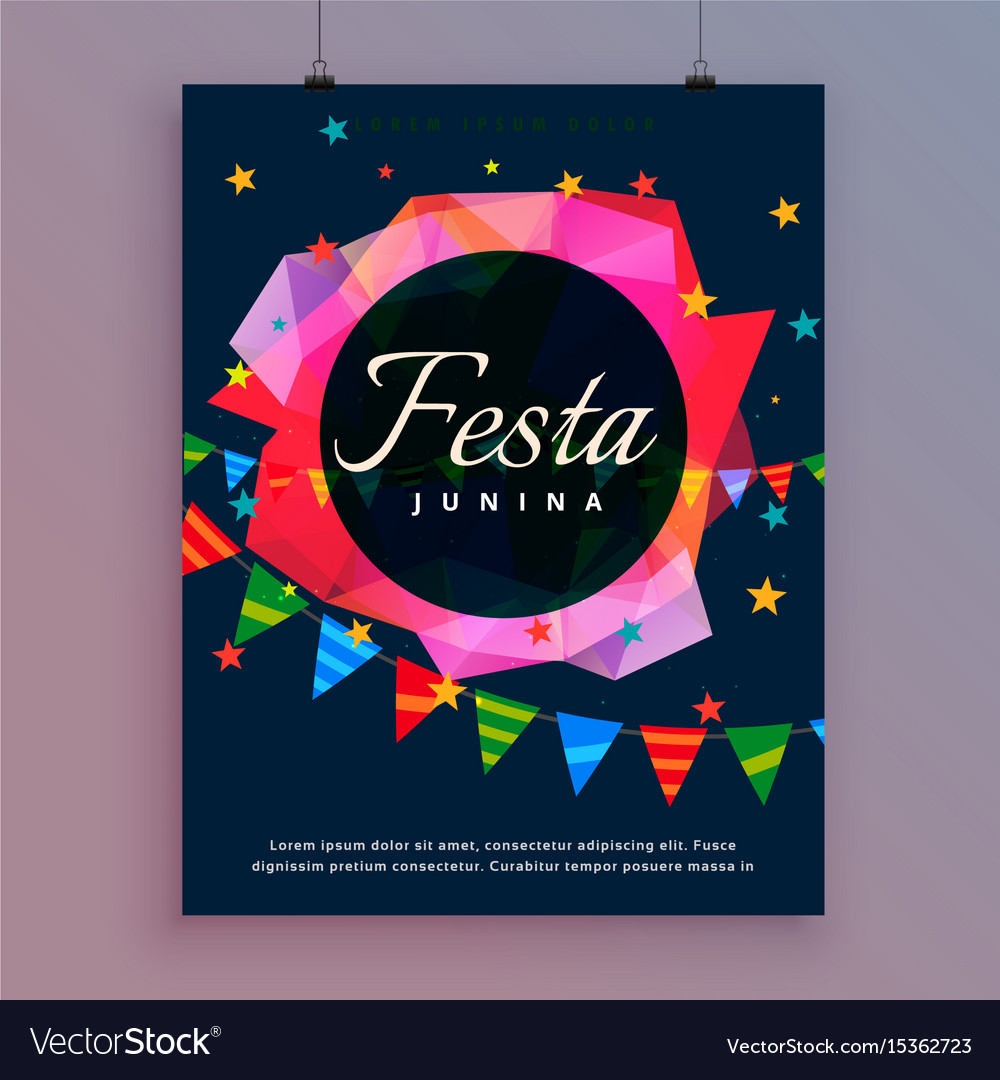 Festa junina celebration background flyer template