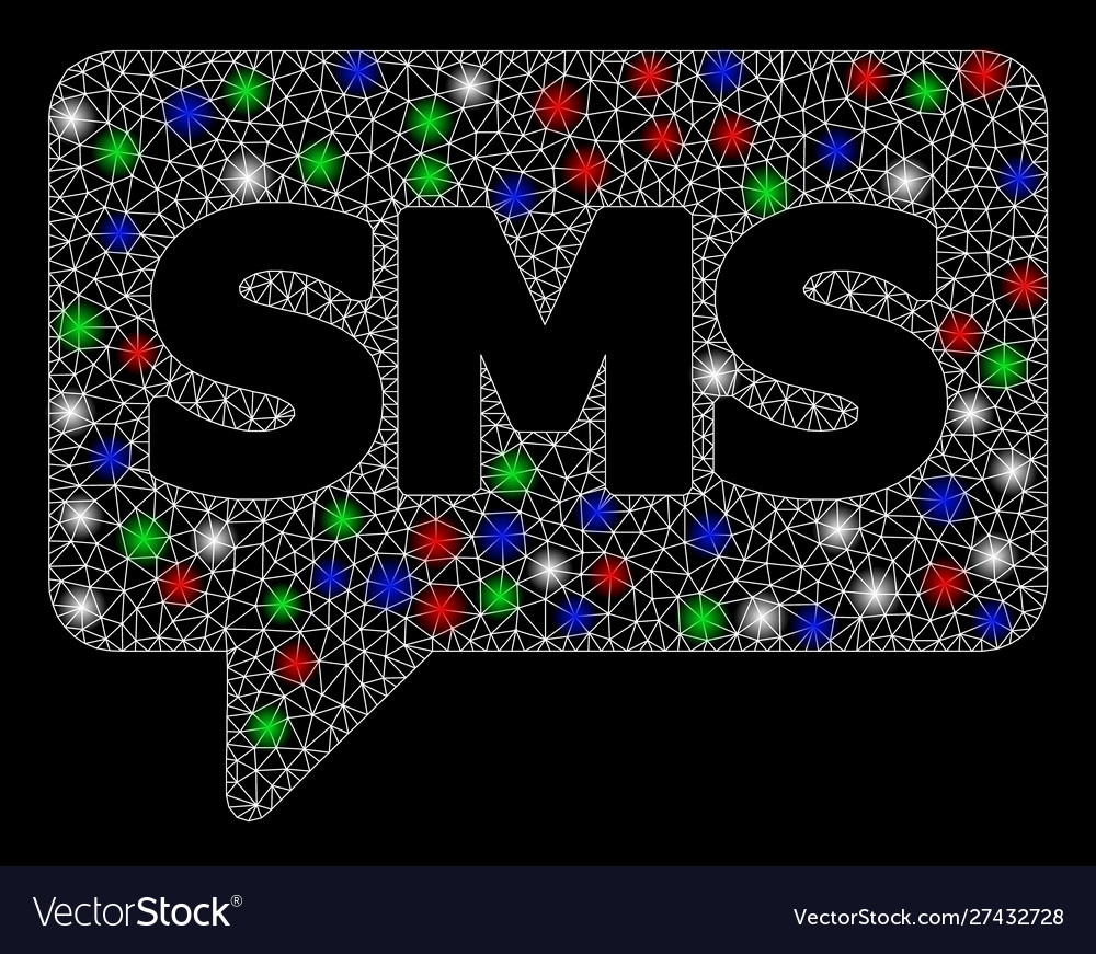 Bright mesh 2d sms with light spots