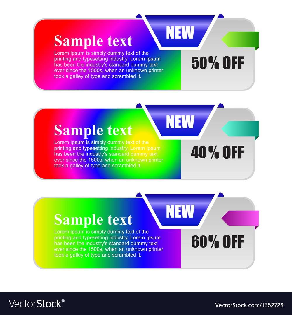 Dickount Banner Royalty Free Vector Image Vectorstock