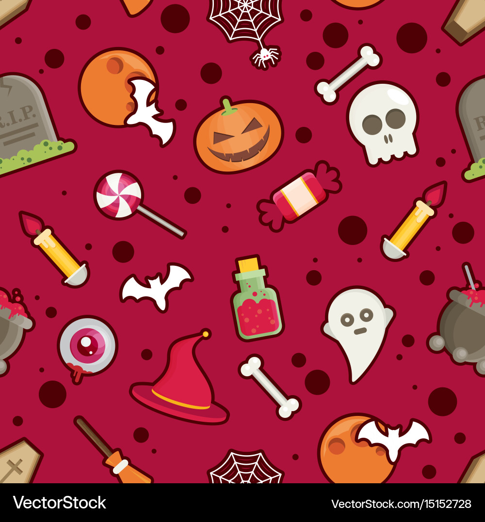 Halloween seamless pattern Royalty Free Vector Image