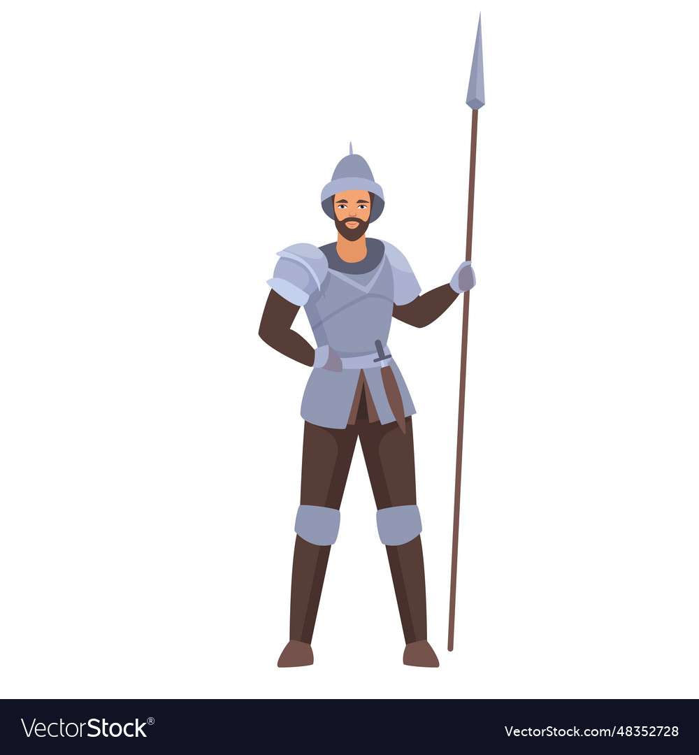 Medieval soldier warrior Royalty Free Vector Image