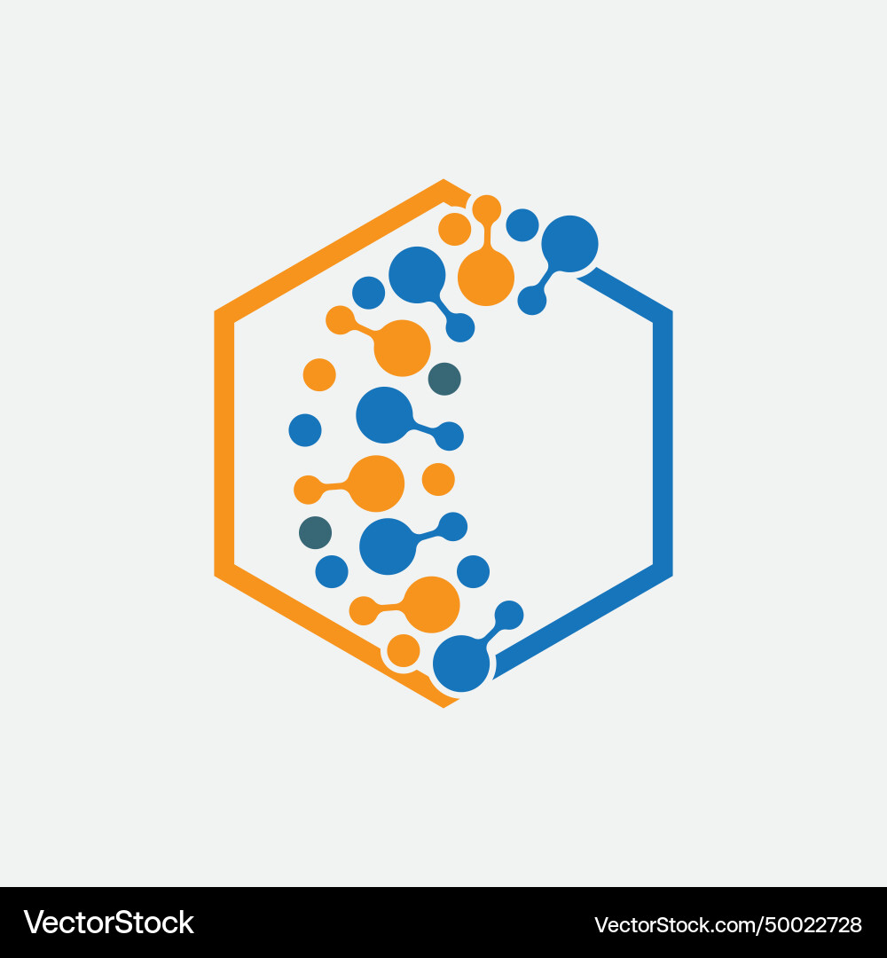 Molecule logo icon template Royalty Free Vector Image