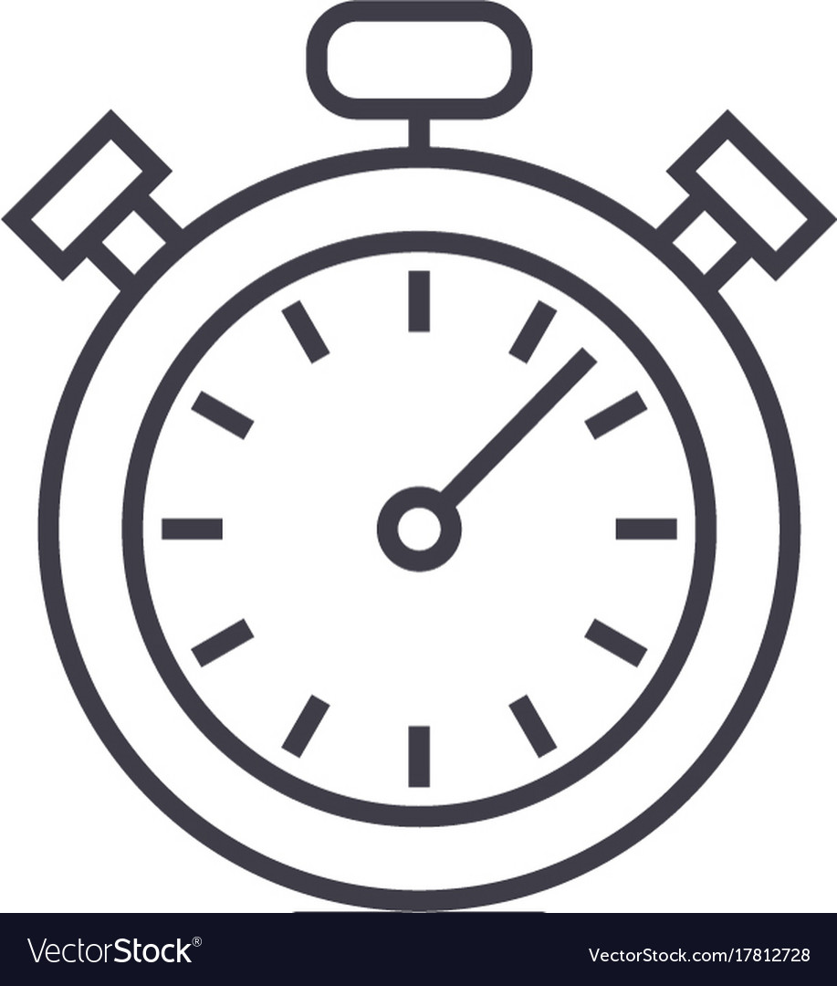 Stopwatchtimer line icon sign Royalty Free Vector Image