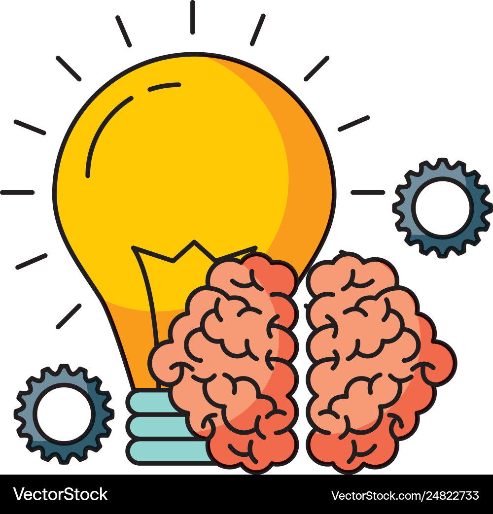 Brain creativity idea Royalty Free Vector Image