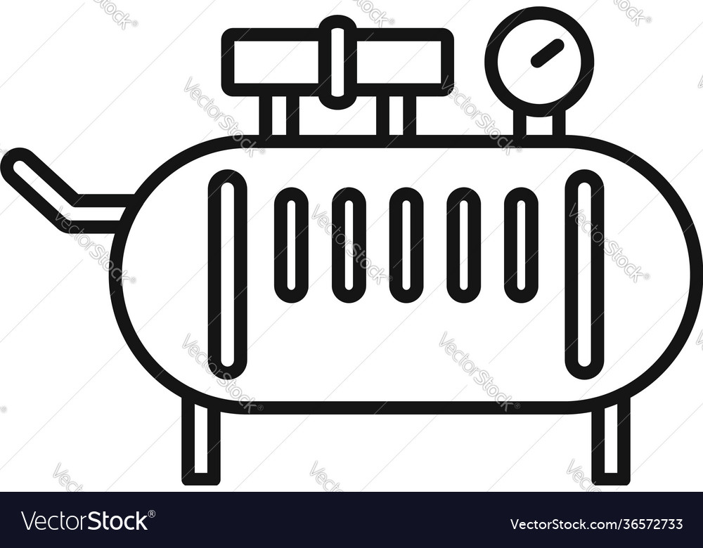 Device air compressor icon outline style Vector Image