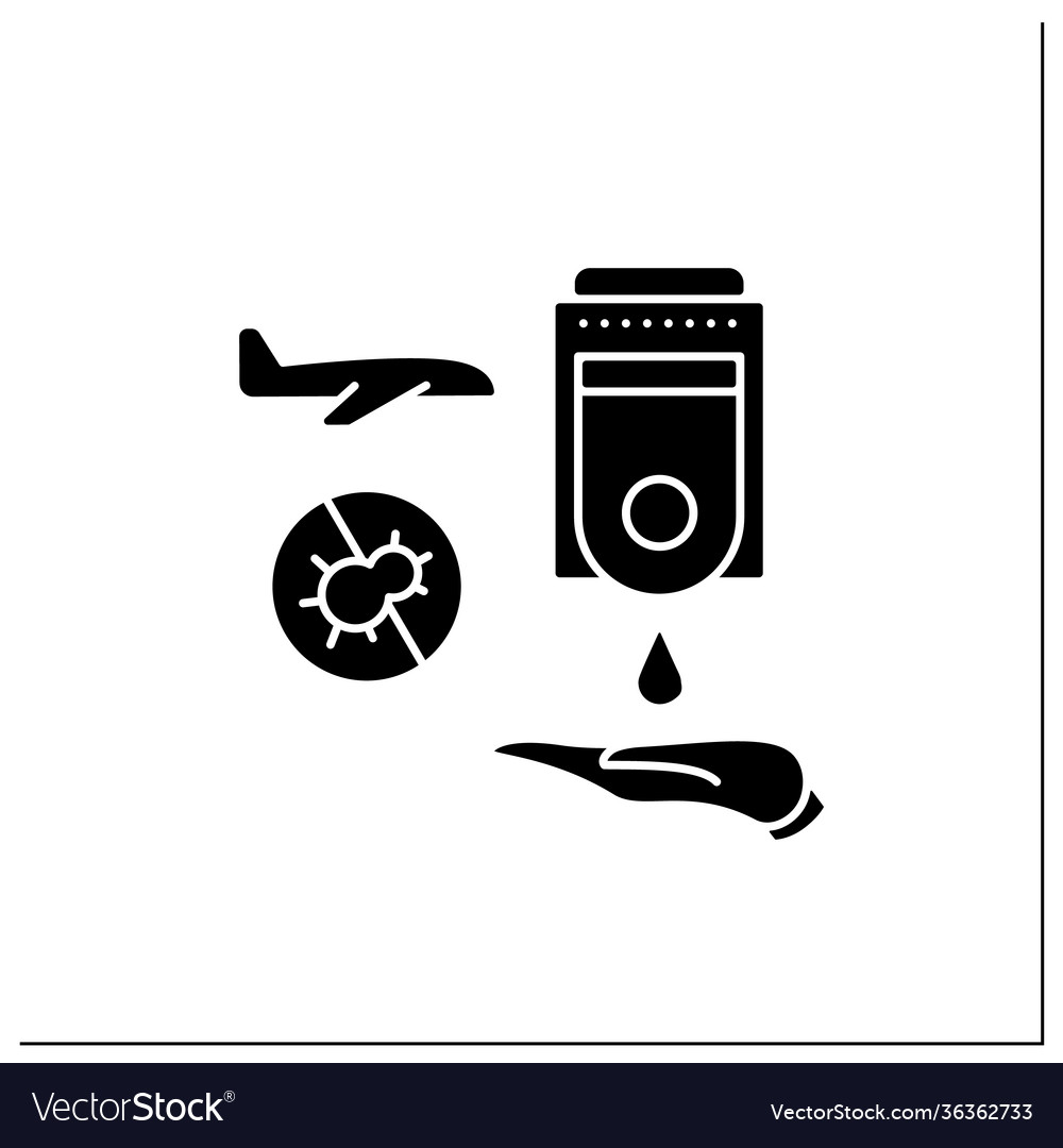 Handwashing stations glyph icon