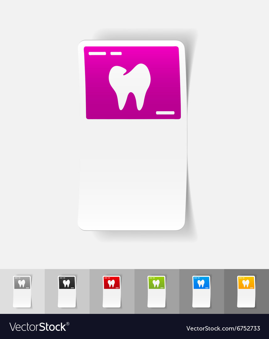 Realistic design element picture tooth