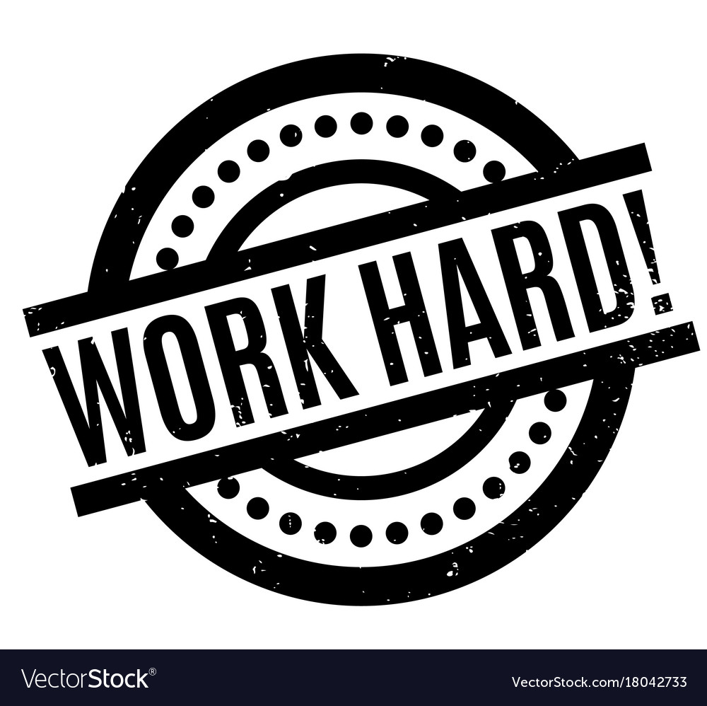 Work hard rubber stamp Royalty Free Vector Image