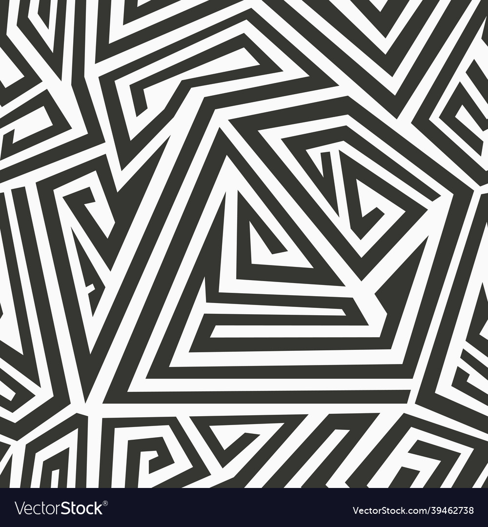 Monochrome ethnic seamless pattern vector image Monochrome ethnic seamless pattern