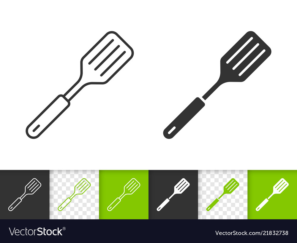 Spatula simple black line icon