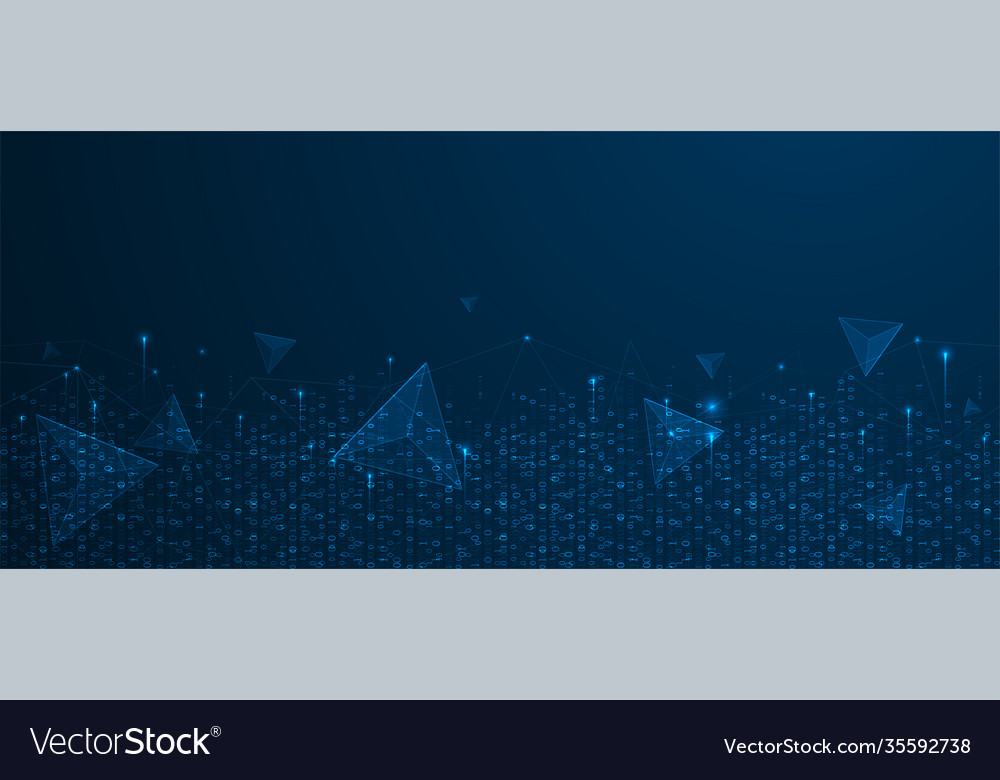 Technology background big data concept binary Vector Image