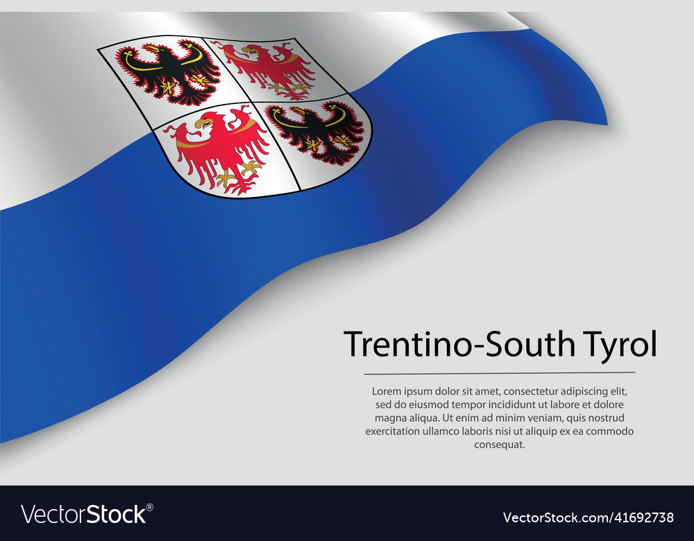 Wellenflagge von trentino-south tyrol ist eine Region