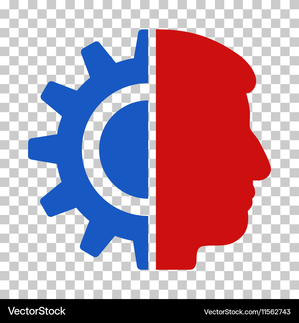 Android robotics icon Royalty Free Vector Image