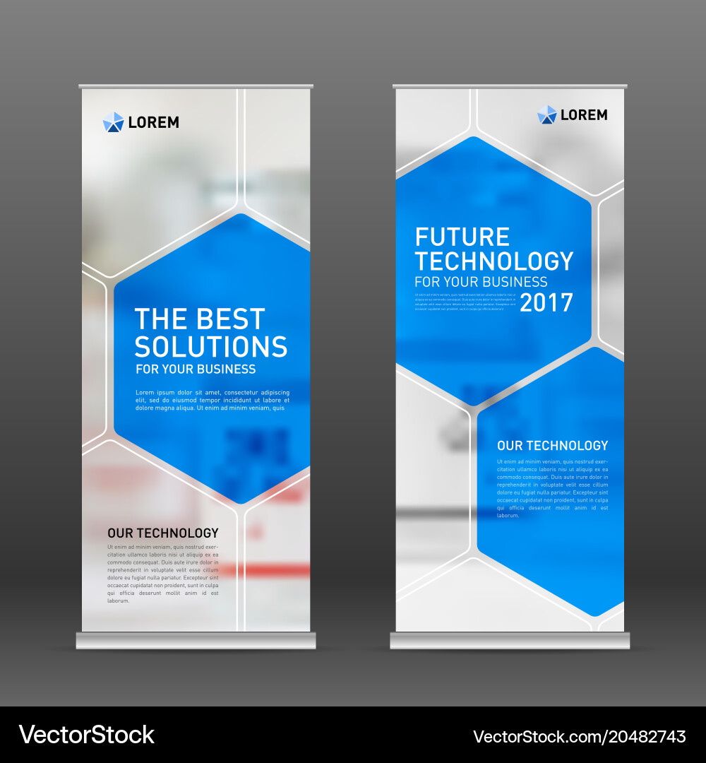 Medical Roll Up Banner Design Layout Royalty Free Vector