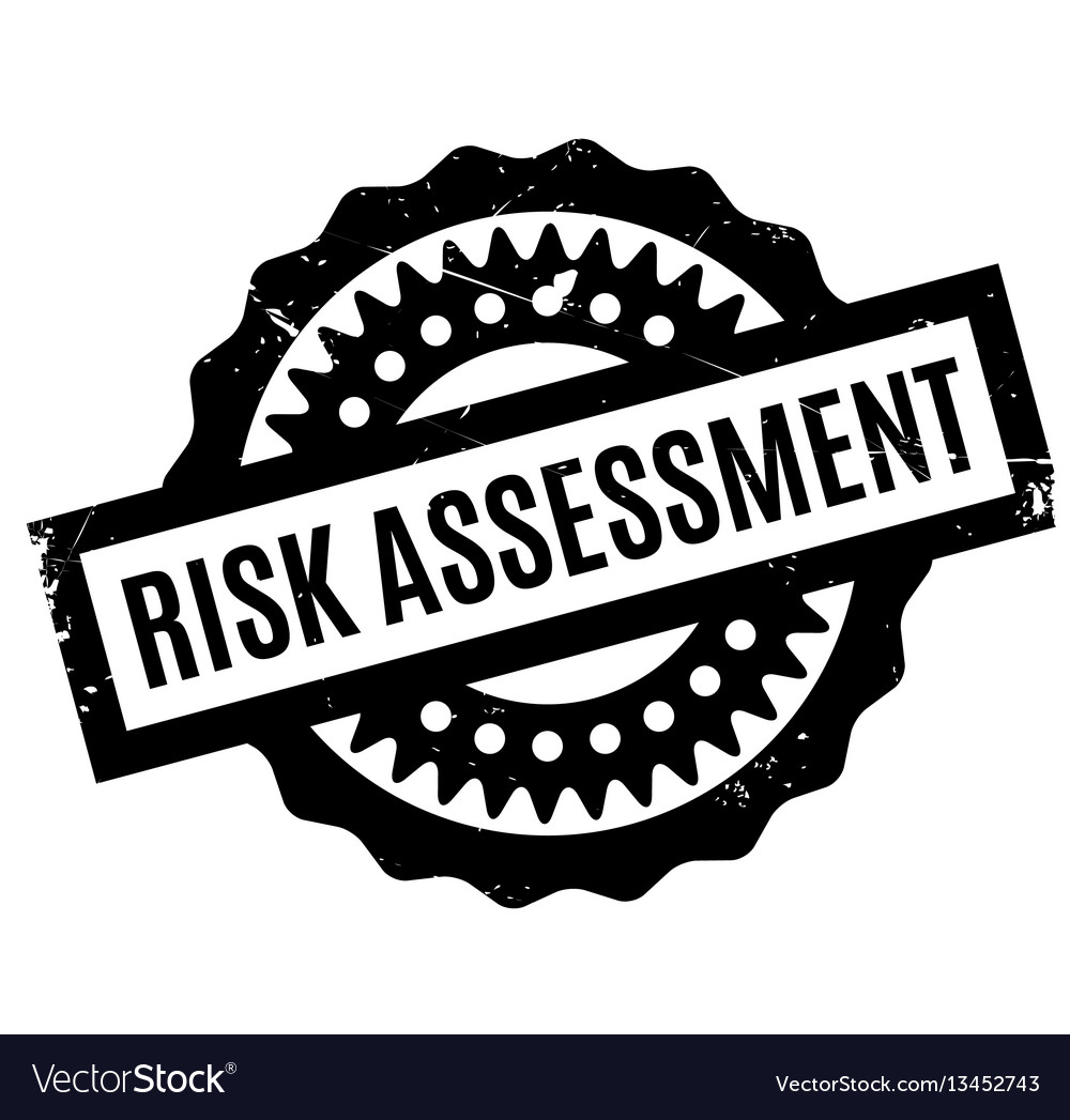 Risk assessment rubber stamp Royalty Free Vector Image