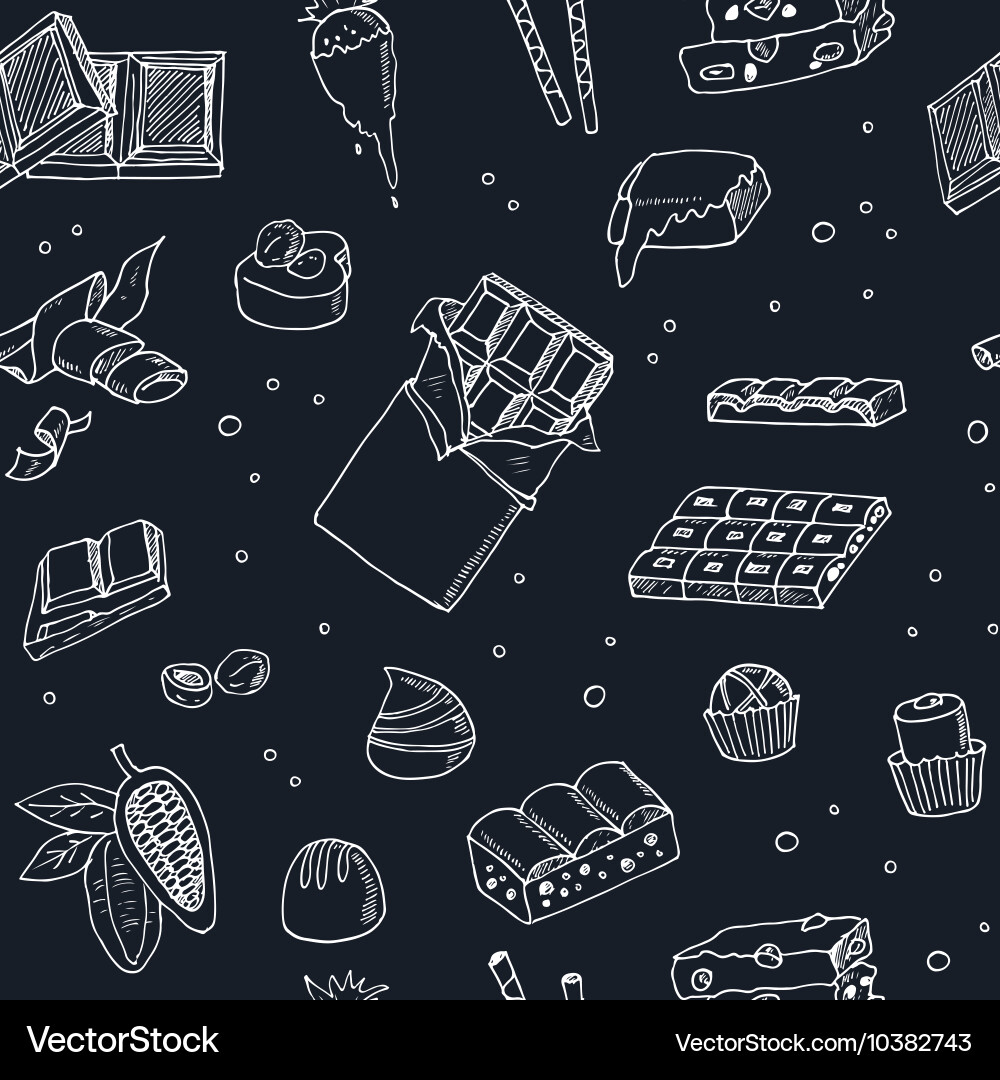 Seamless pattern with chocolate Royalty Free Vector Image