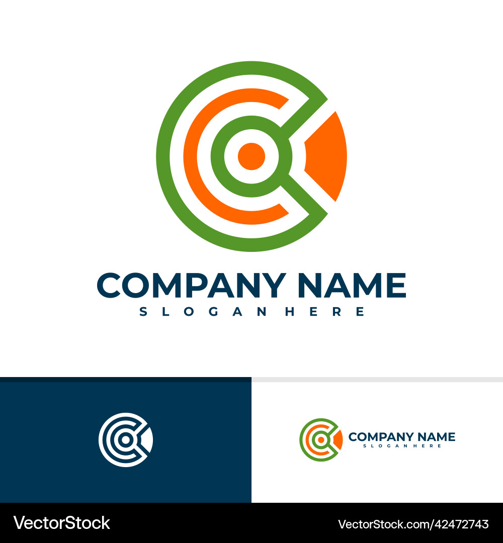 Tech c logo template creative design Royalty Free Vector