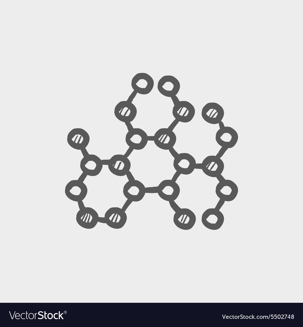 Dna molecule sketch icon