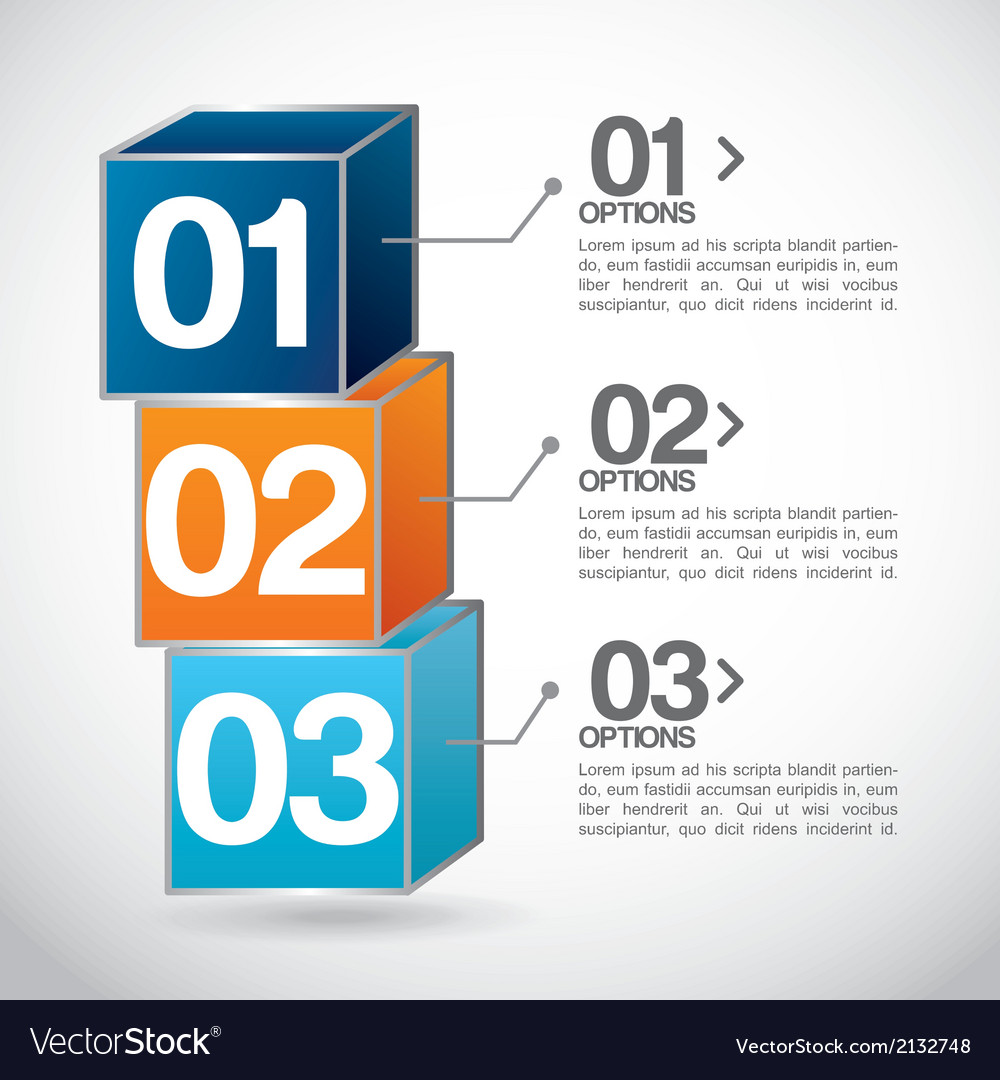 Infographics design over gray background Vector Image