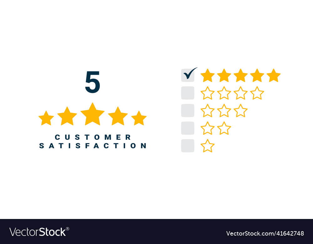 Satisfaction survey icons customer review Vector Image