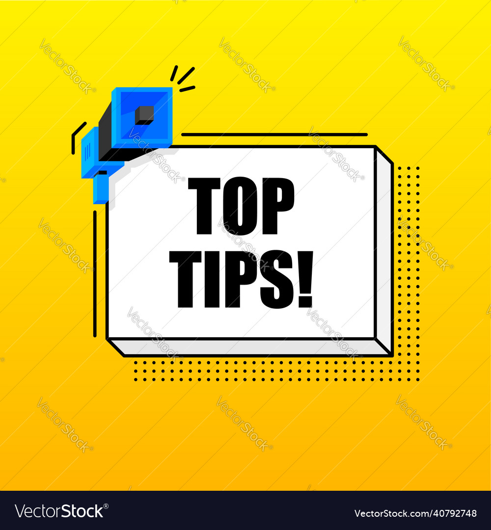 Top tips banner template marketing flyer Vector Image