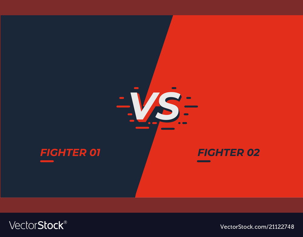 Versus screen design battle headline template Vector Image