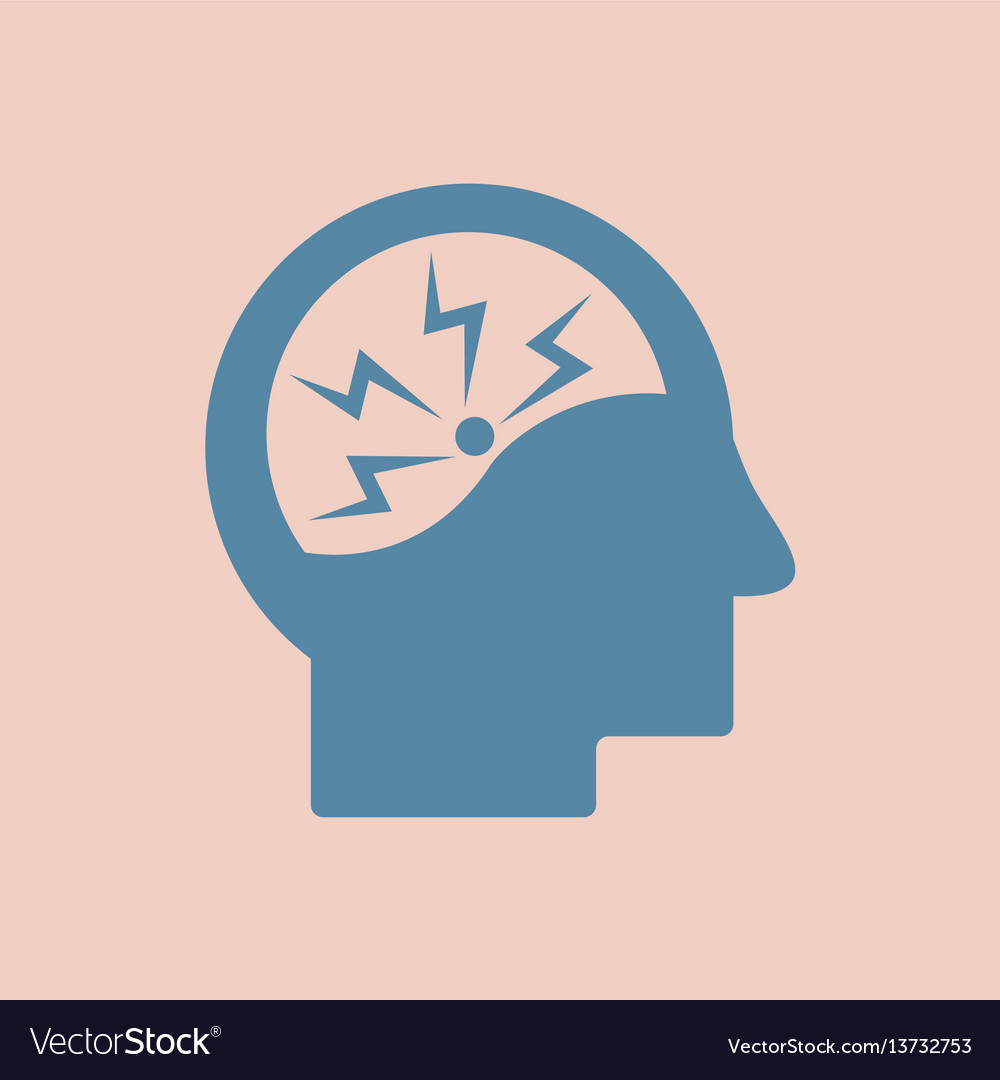 Cause of disease in the brain various symptoms Vector Image