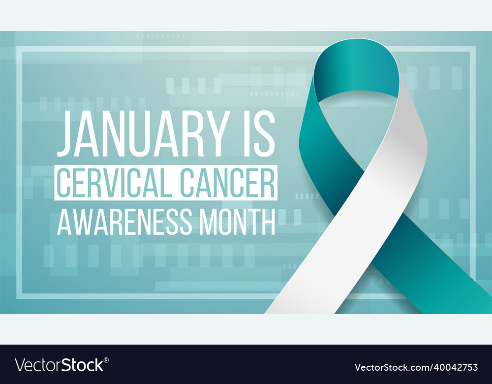 Cervical Cancer Awareness Month Banner Royalty Free Vector