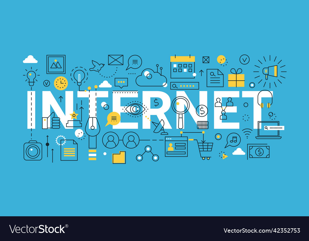 Concept of internet for graphic and web design