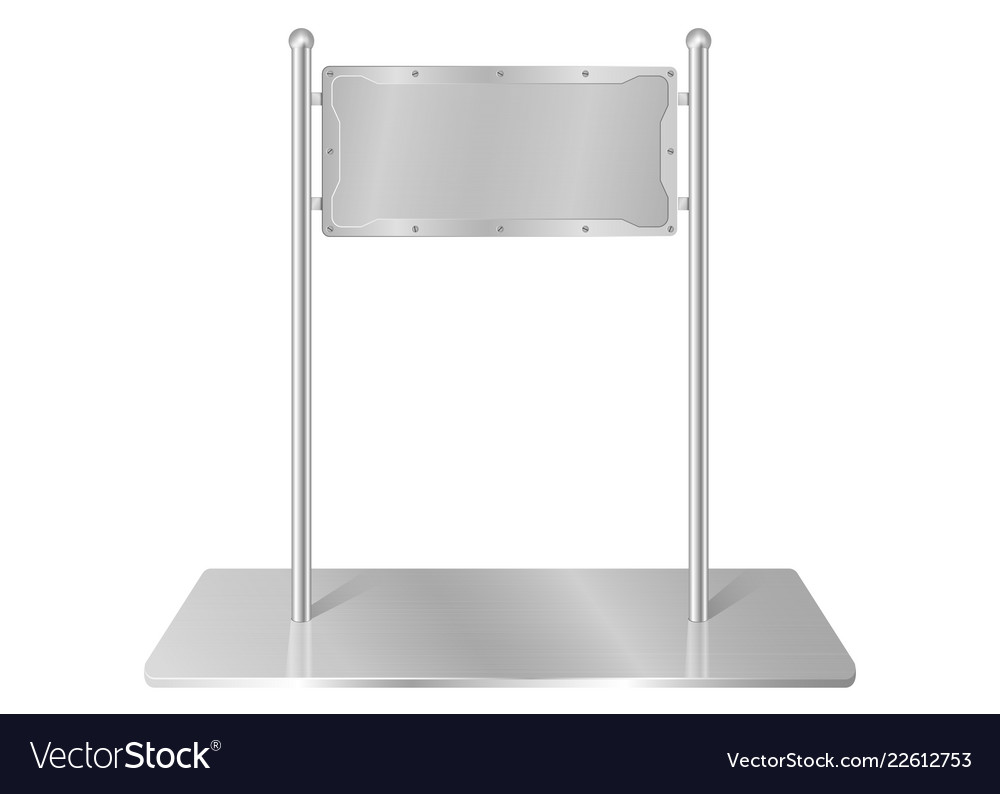 Frame Of Metal On Aluminium Plate Royalty Free Vector Image