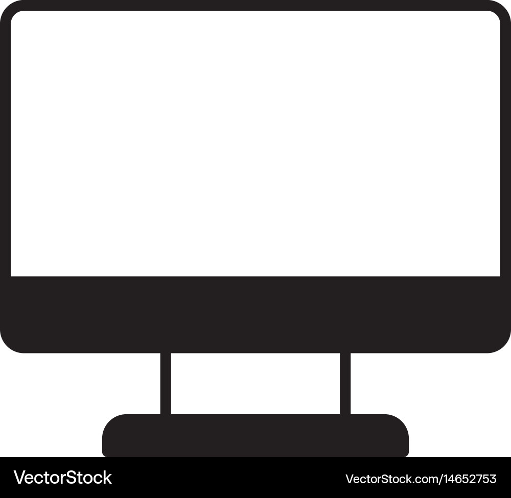 Monitor computer isolated icon Royalty Free Vector Image
