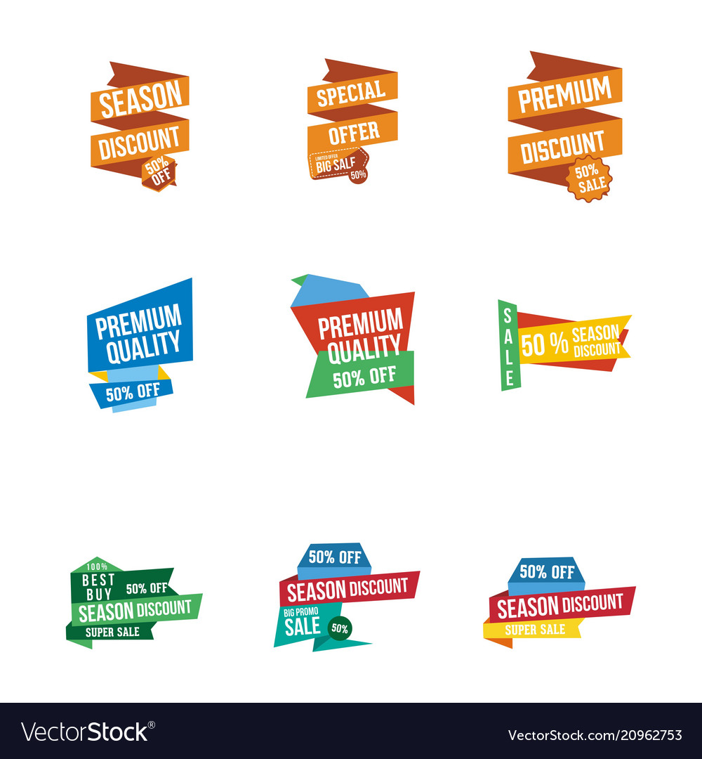 Sale discount logo Royalty Free Vector Image - VectorStock